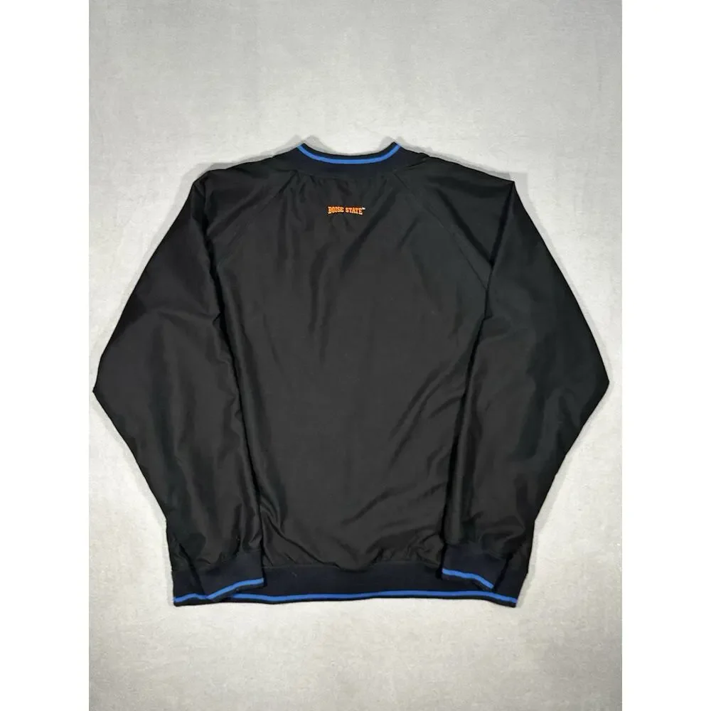 Boise State Broncos Pullover Windbreaker Jacket Men’s XL Black 72 Blue NCAA